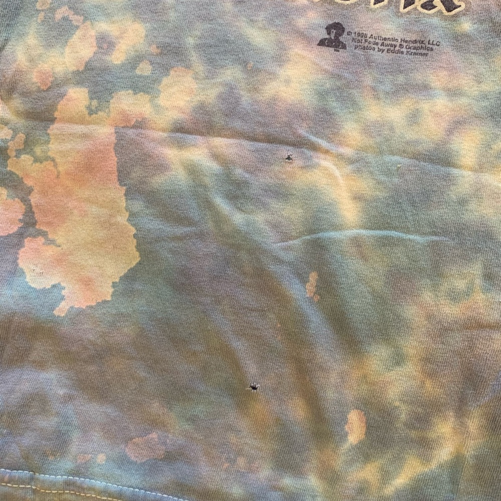 Vintage Jimi Hendrix Gypsy Eyes Tie Dye T-Shirt XL DBL Sided 1998 Delta Tag Nice - Picture 5 of 7